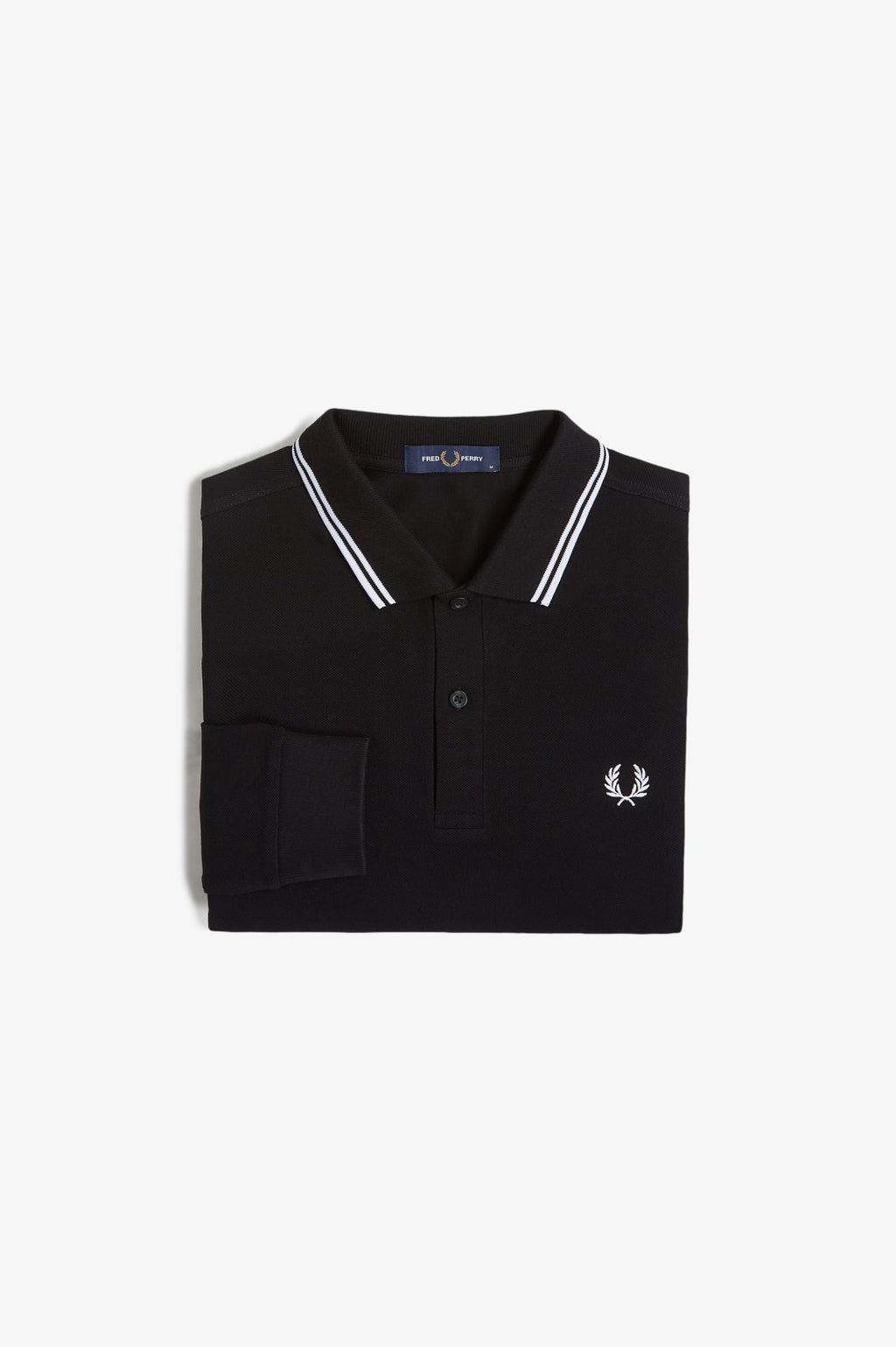 Fred Perry® Langermet piképolo — Svart — brettet#farge_svart