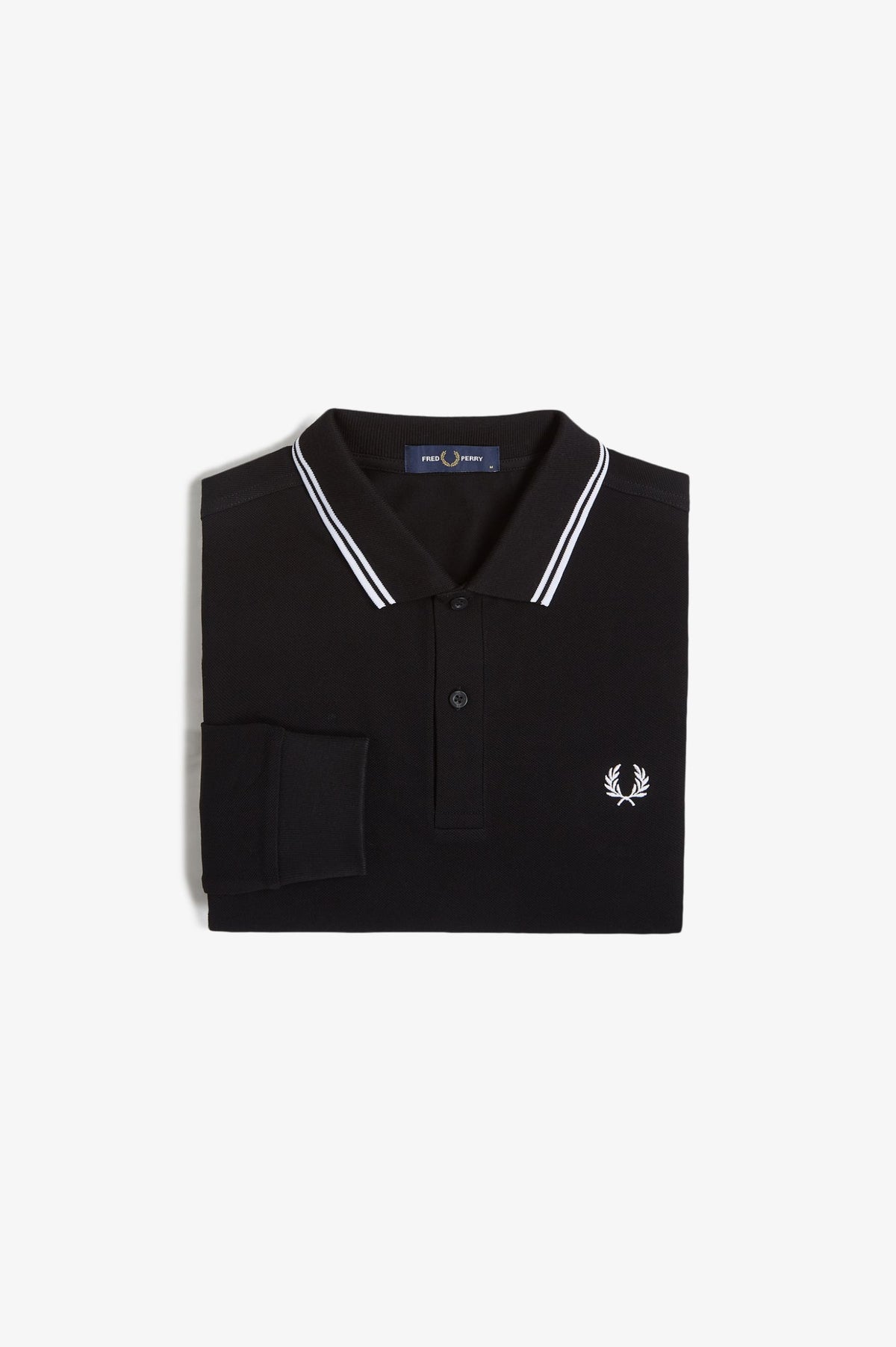 Fred Perry® Langermet piképolo — Svart — brettet#farge_svart