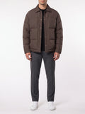 Winter plaid luxury jacquard dunjakke — Mørkebrun#farge_m-rkebrun