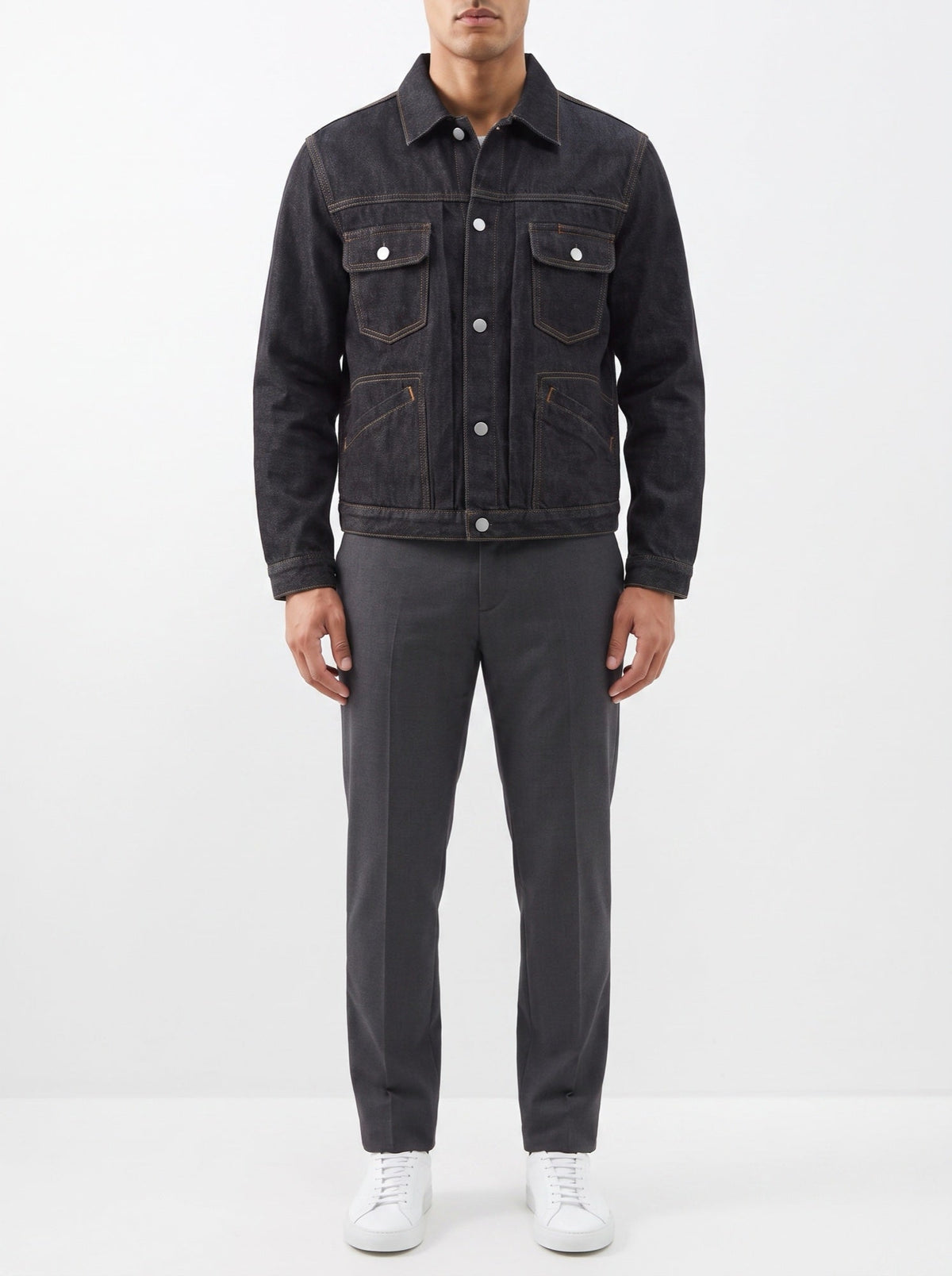 Sort denimjakke