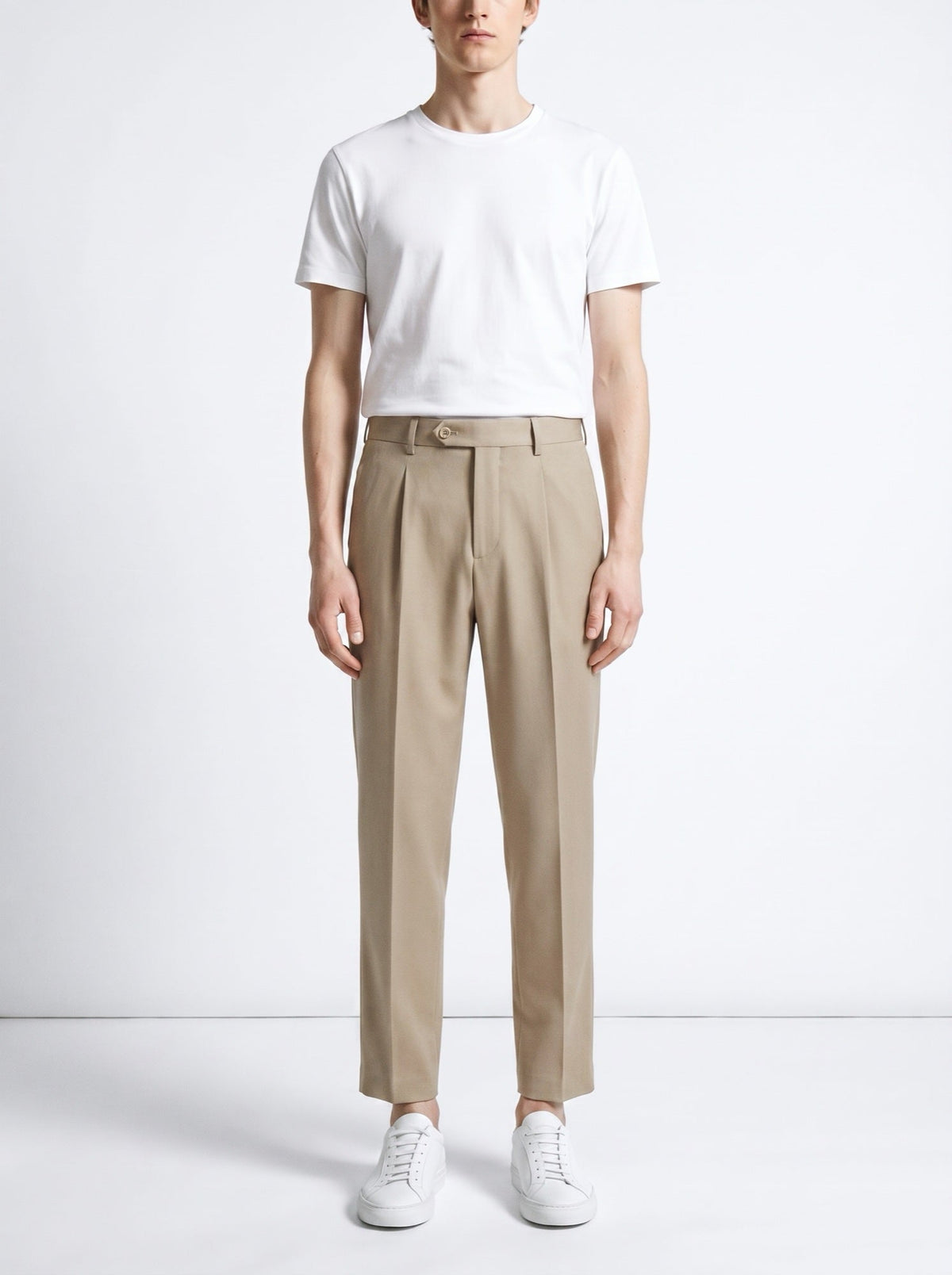 Paris bukse med høyt liv — Beige#farge_beige