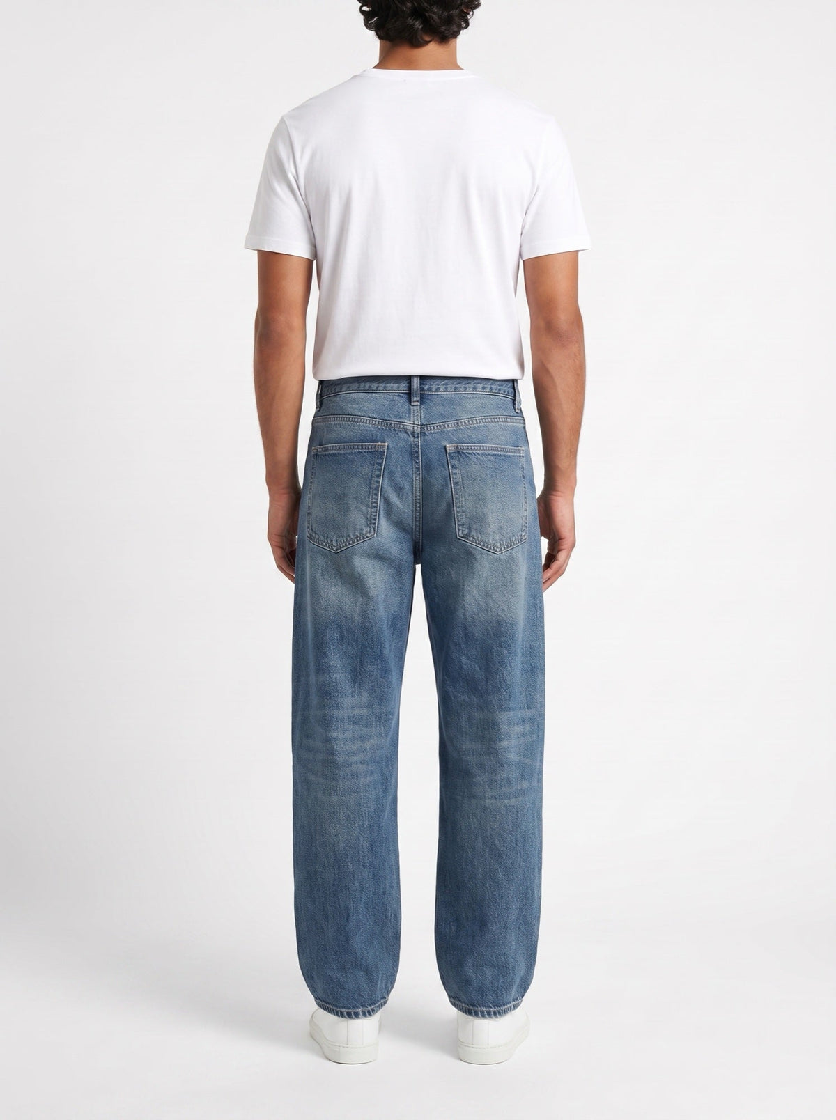 Oversize, avslappnade vintagejeans med raka ben