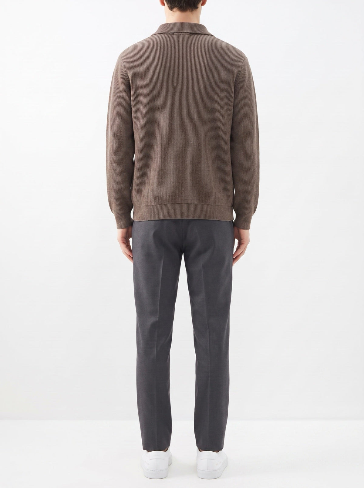 Langston strikket kardigan med hette — Brun#farge_brun