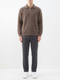 Langston strikket kardigan med hette — Brun#farge_brun
