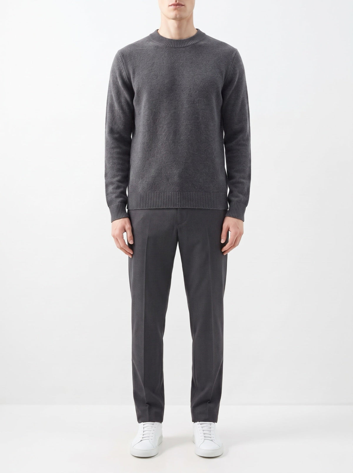 Elegant vest med polokrage — Mørkegrå#farge_m-rkegr