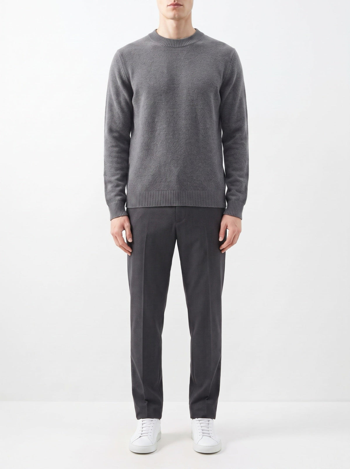 Elegant vest med polokrage — Grå#farge_gr