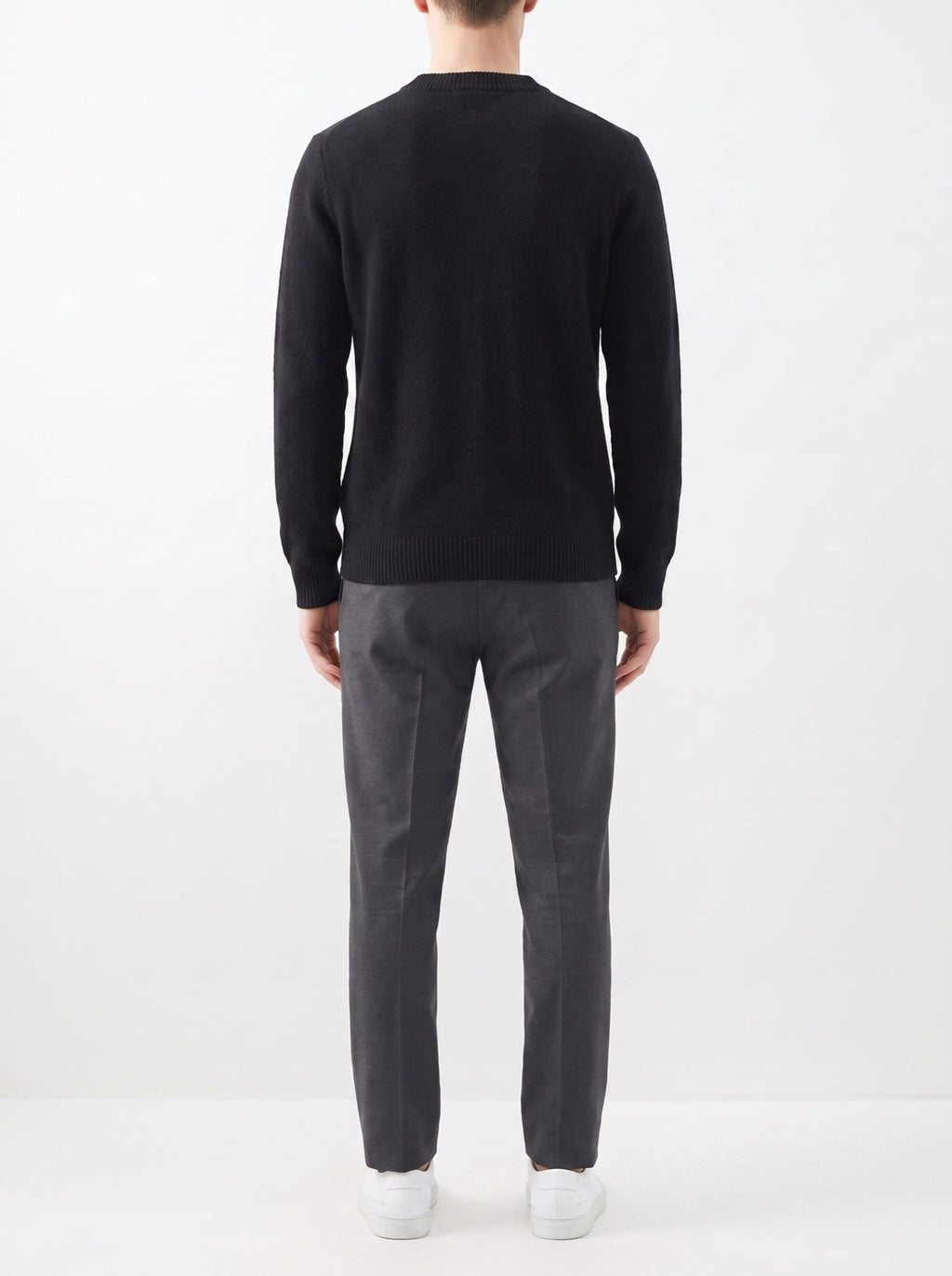 Elegant vest med polokrage — Svart#farge_svart