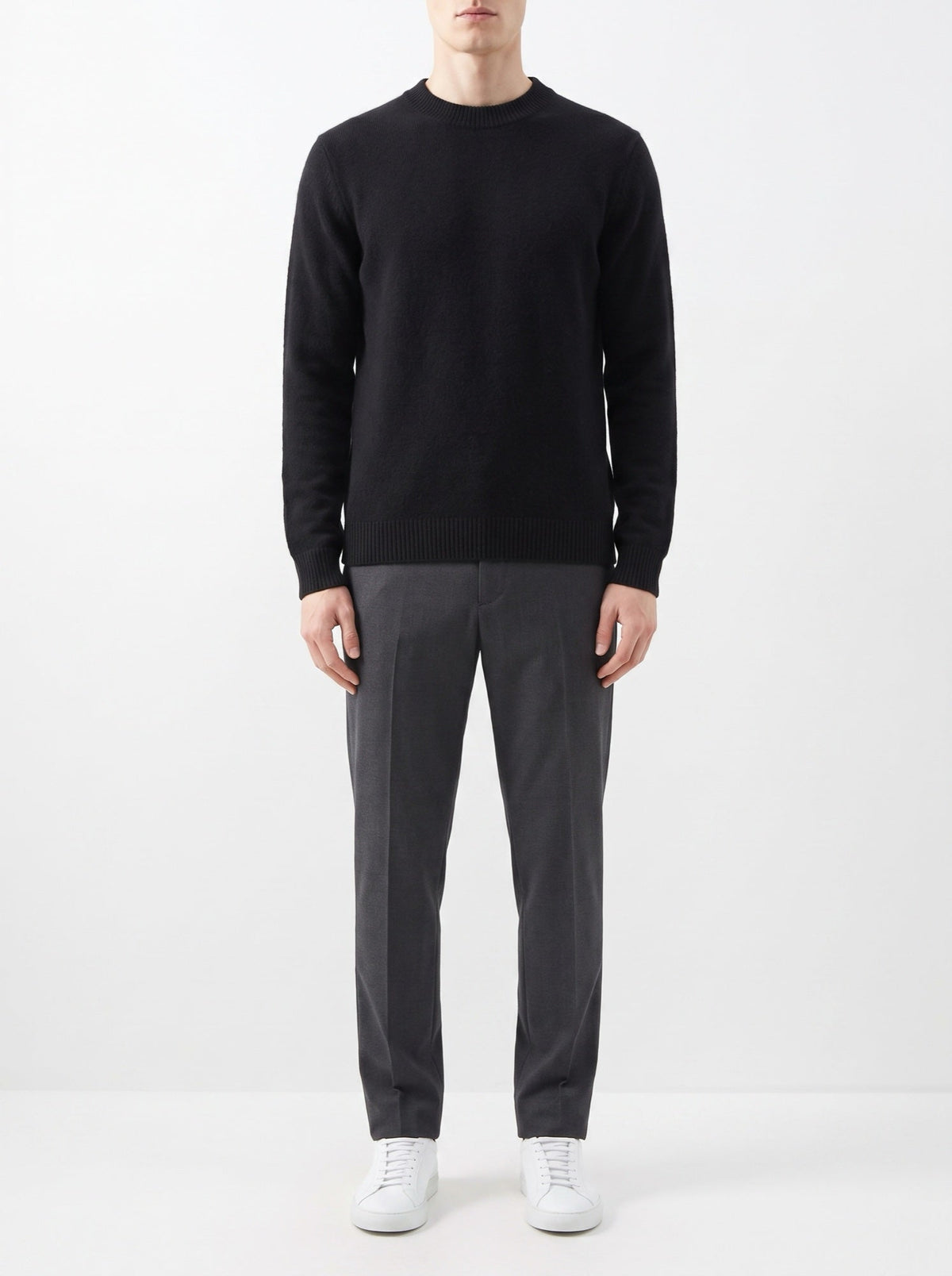 Elegant vest med polokrage — Svart#farge_svart