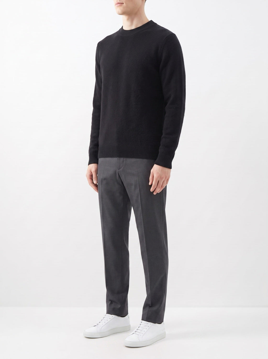 Elegant vest med polokrage — Svart#farge_svart
