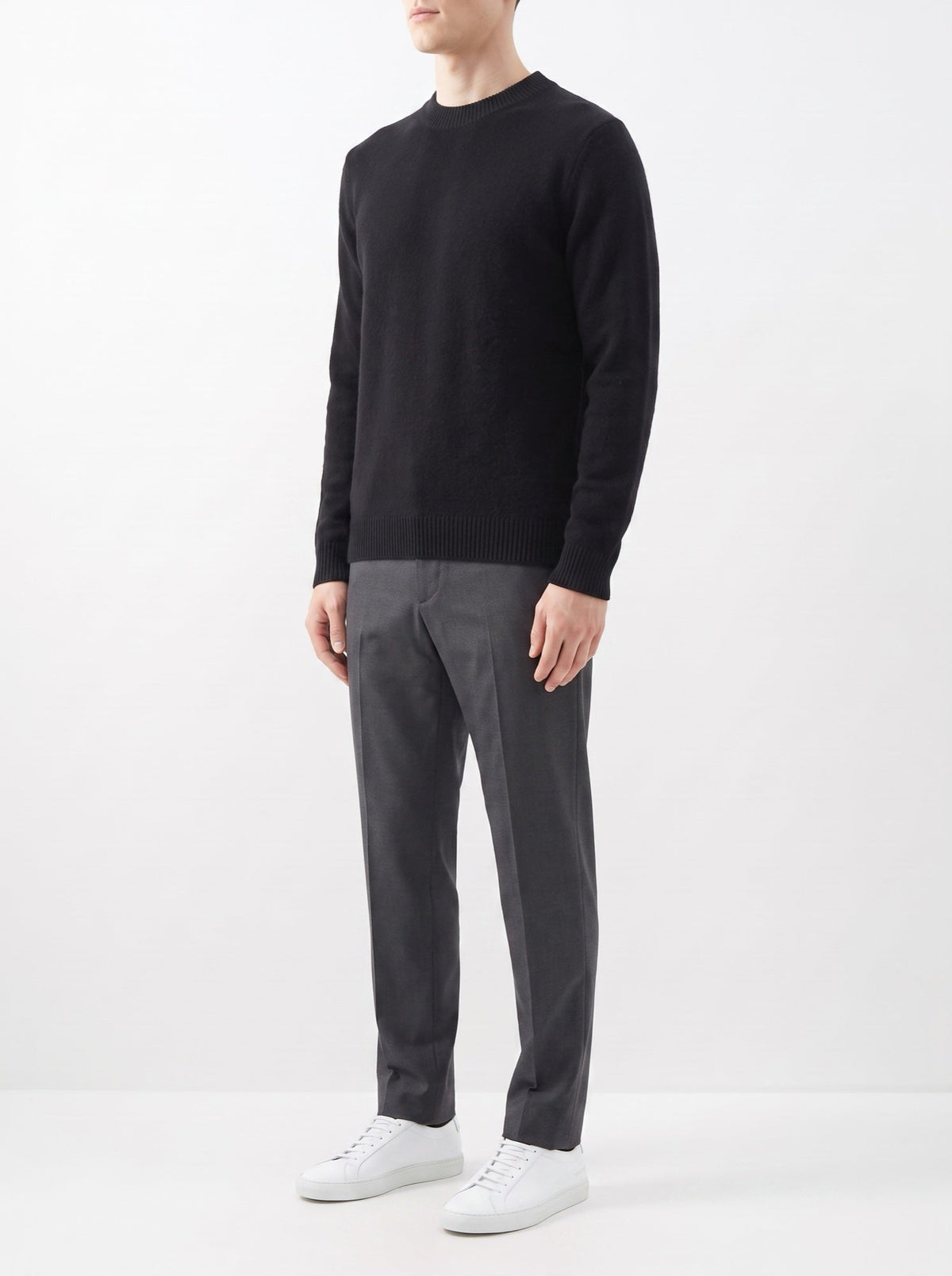 Elegant vest med polokrage — Svart#farge_svart