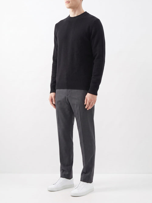 Elegant vest med polokrage — Svart#farge_svart
