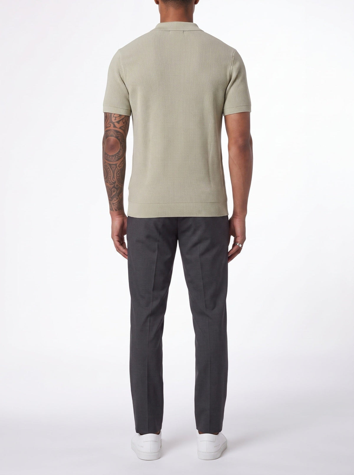 Contour poloskjorte med glidelås — Oliven#farge_oliven