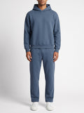 2-teiliges Set mit lockerer Passform, Kapuzenpullover und Jogginghose – Blau