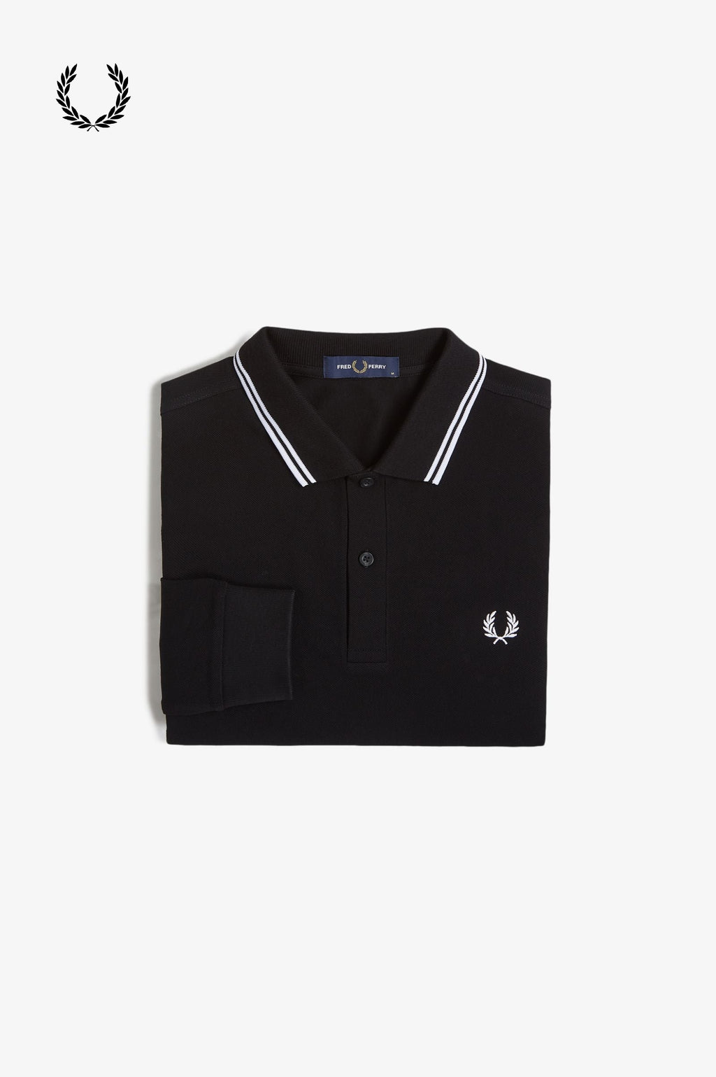 Fred Perry® Langermet piképolo — Svart — brettet#farge_svart